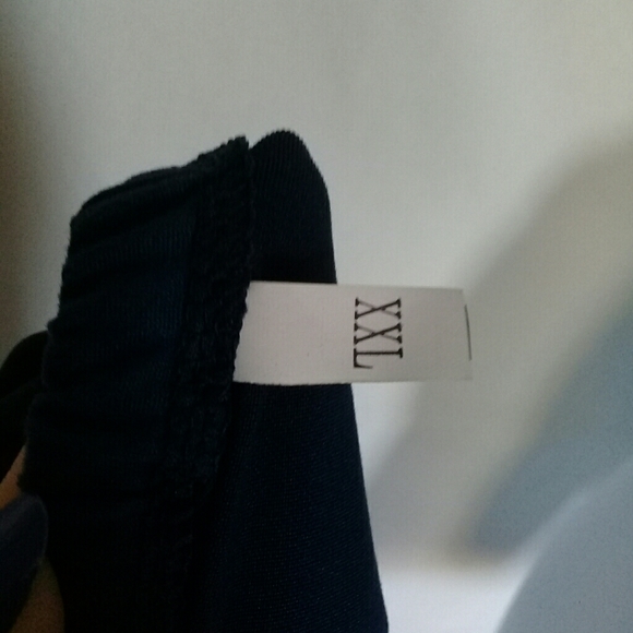 New 1pc tie neck dress navy with flowers size 2X - Picture 3 of 6